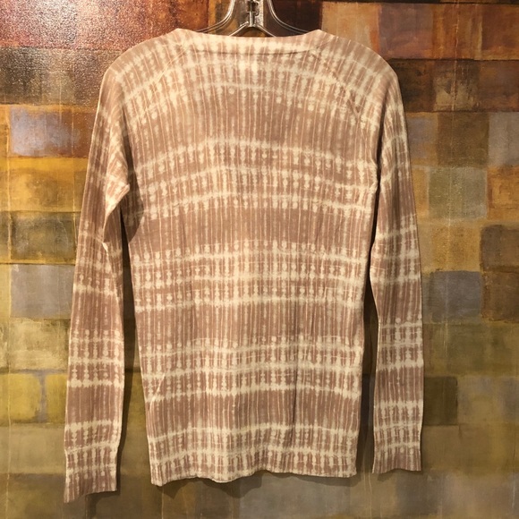 J CREW LS Silk & Linen Tan & Cream Cardigan MINT! - Picture 8 of 8